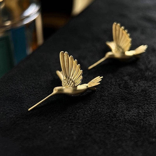 Ladies Vintage Golden Garcinia Japonica Earring Studs