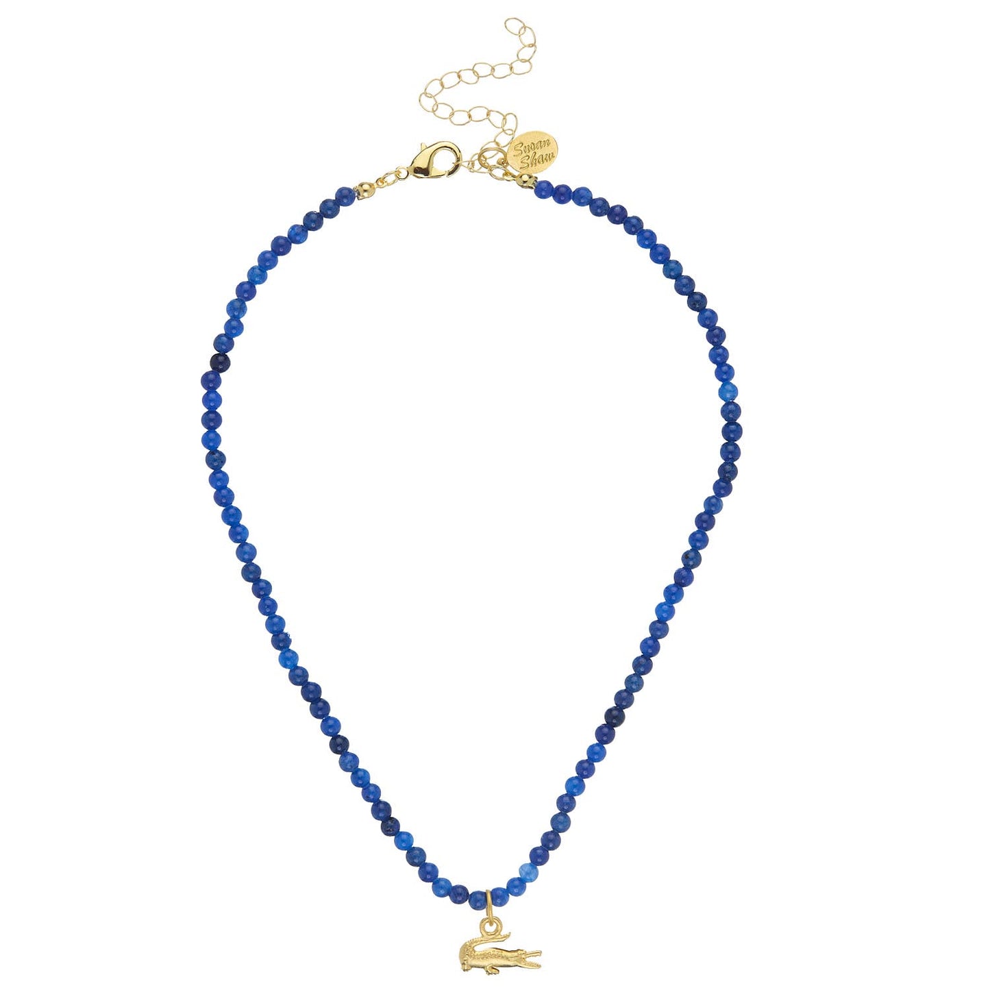 Mini Alligator on Blue Lapis Alys Necklace