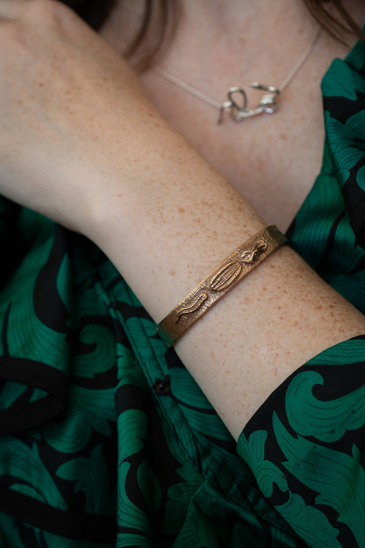 Alligator in the Swamp Cuff Bracelet