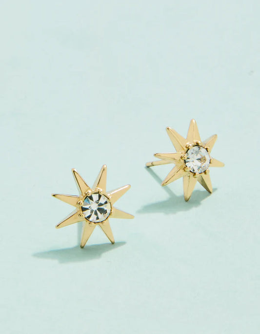 Star Bright Stud Earrings Crystal/Star