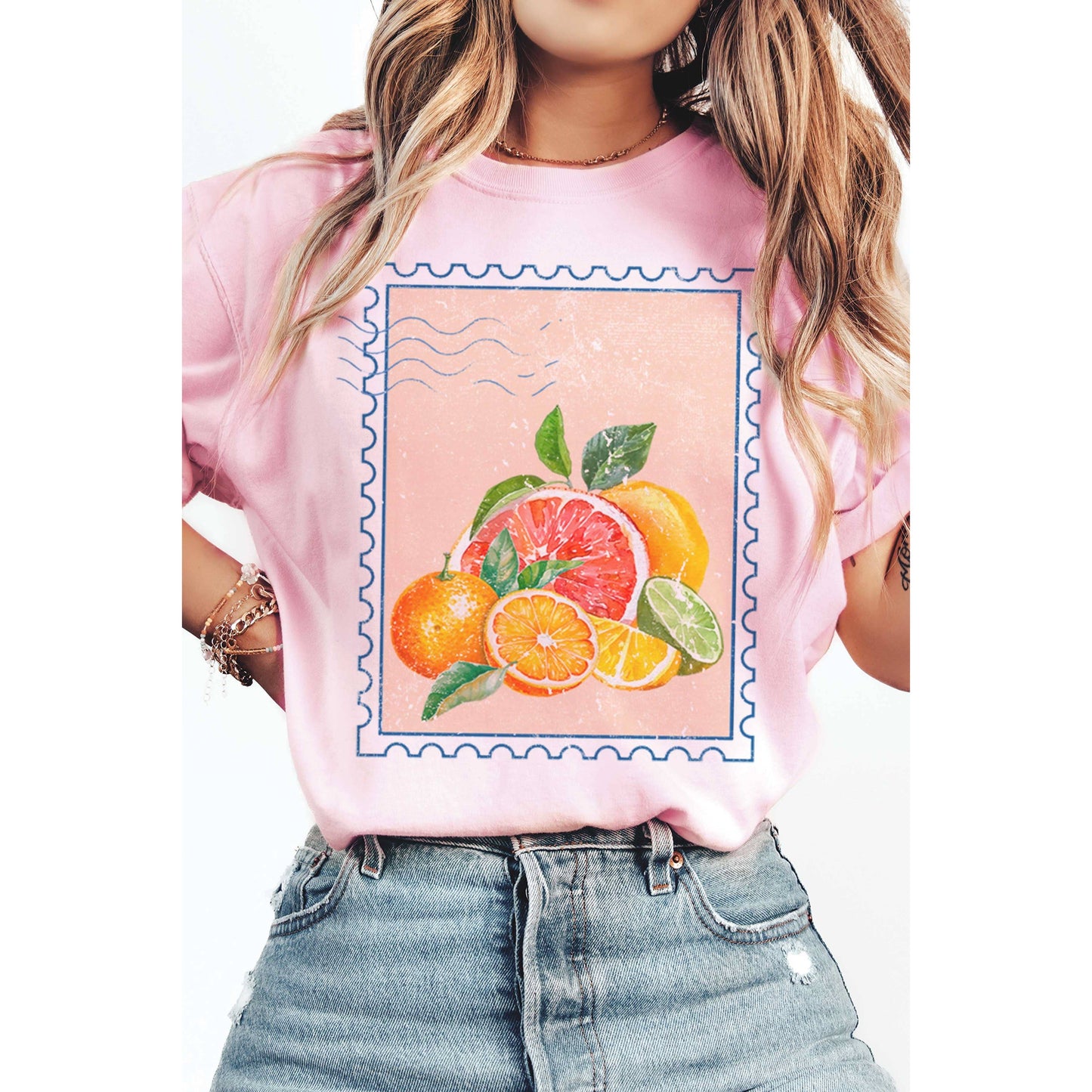 CITRUS STAMP Oversized Graphic Tee