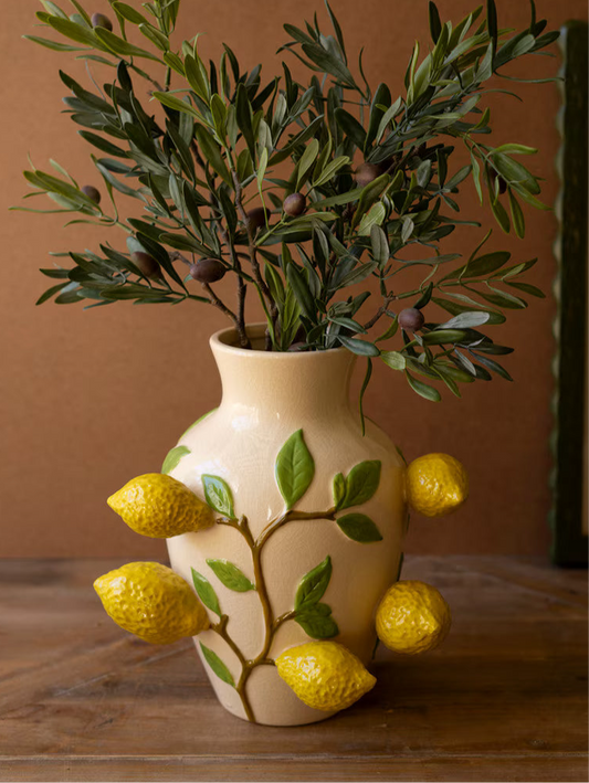 Ceramic Lemons Vase
