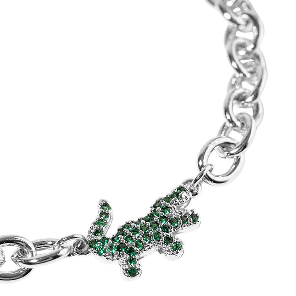 CZ Pave Alligator Link Chain Magnetic Bracelet