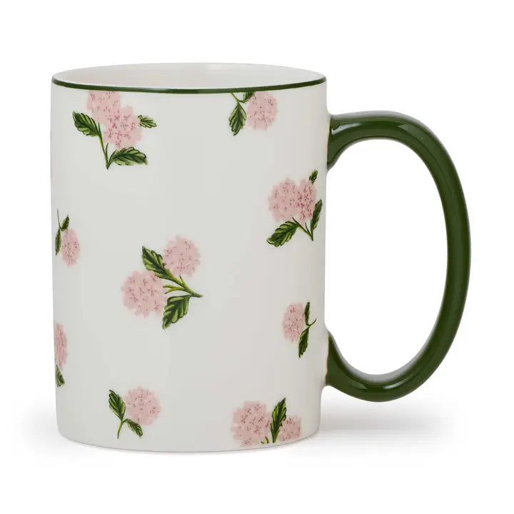 Pink Hydrangea Porcelain Mug