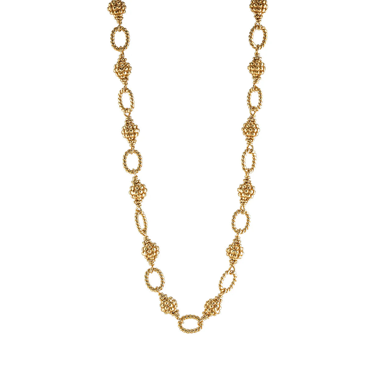 Berry & Bead Chain, 24" - Gold