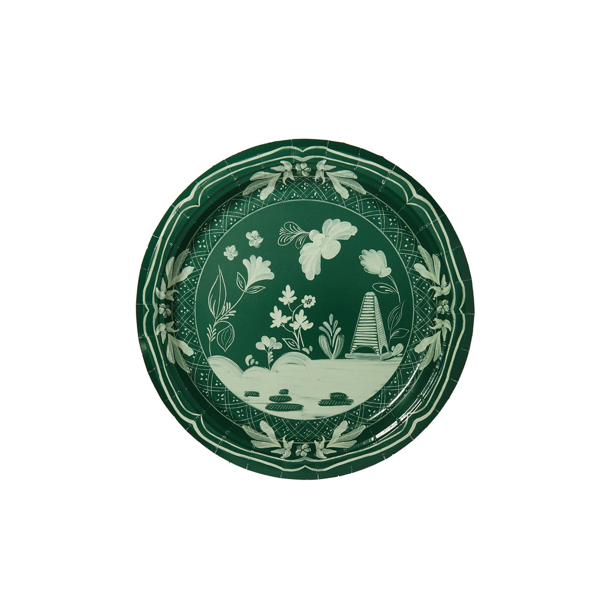 Beachside Pavilion Salad and Dessert Plates - 8 pack: Forest & Sage