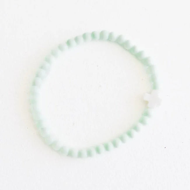 AJ Kids Mint Green Bracelet With Cross