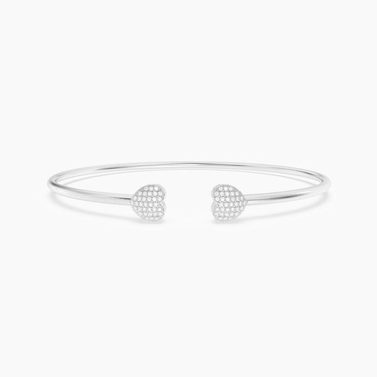 Waterproof Twin Heart Bracelet Silver M