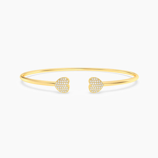 Waterproof Twin Heart Bracelet Gold M