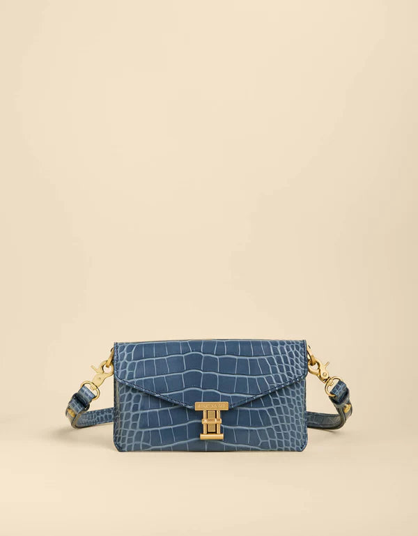Siren Cassie Crossbody Indigo Croc