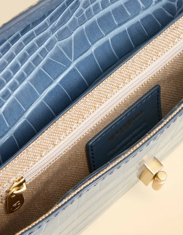 Siren Cassie Crossbody Indigo Croc