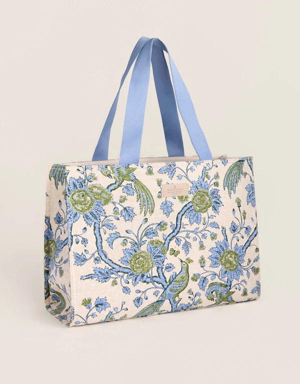 Market Tote Japonica Bird Green