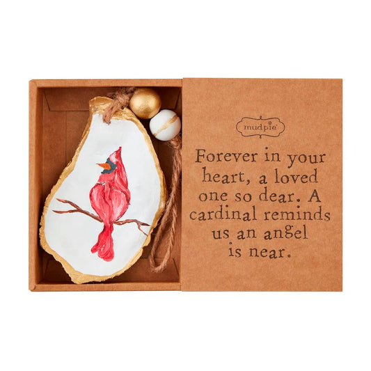 Cardinal Oyster Ornament