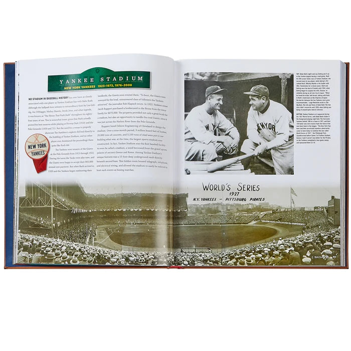 Leather Gift Book:  Ballparks, Past and Present Book