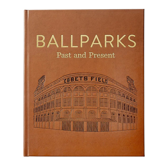 Leather Gift Book:  Ballparks, Past and Present Book