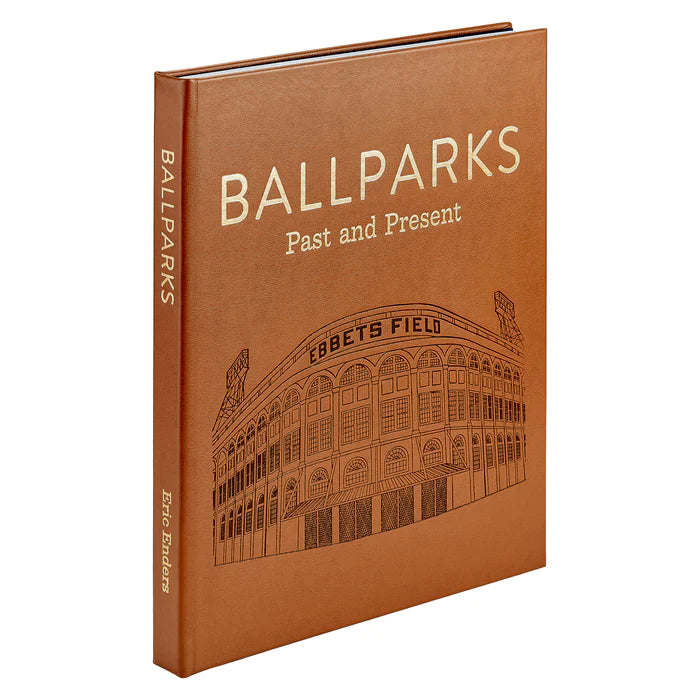 Leather Gift Book:  Ballparks, Past and Present Book