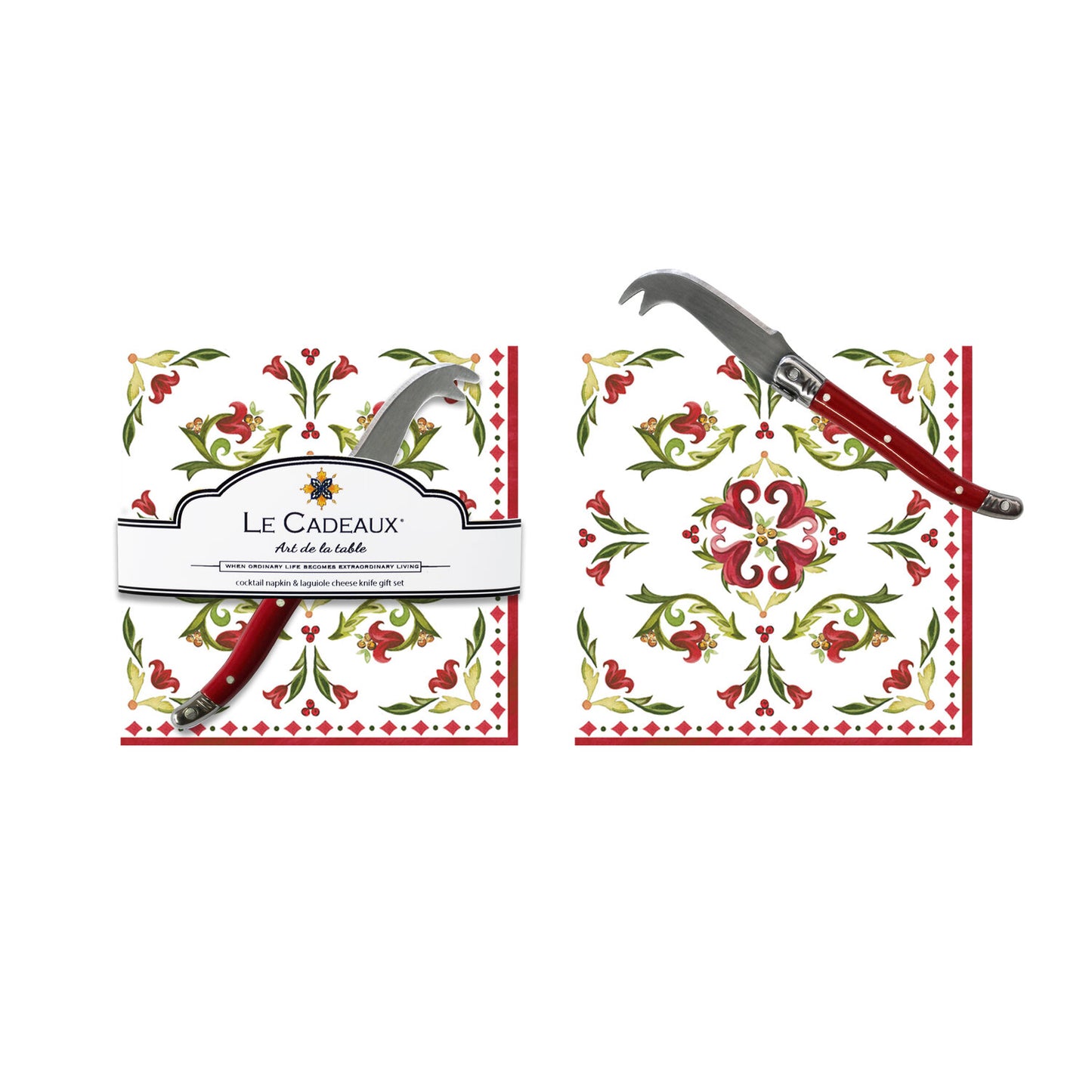 Vischio Cocktail Napkins w/ cheese knife