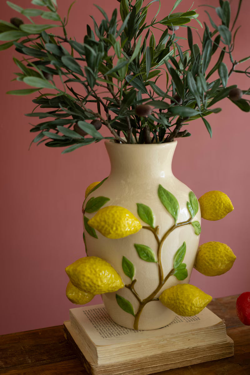 Ceramic Lemons Vase