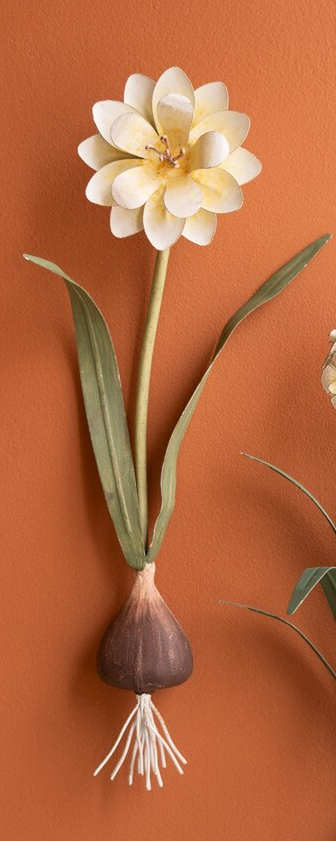 Painted Metal Flower Wall Sconce
