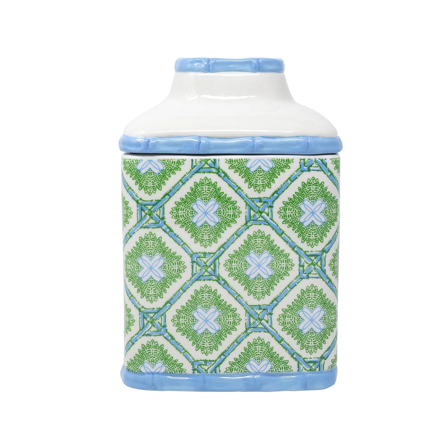 Lilly Pulitzer Tissue Holder, Bamboo Logo Trellis