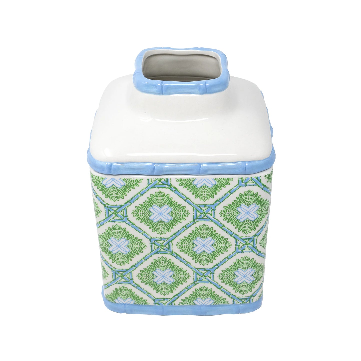 Lilly Pulitzer Tissue Holder, Bamboo Logo Trellis