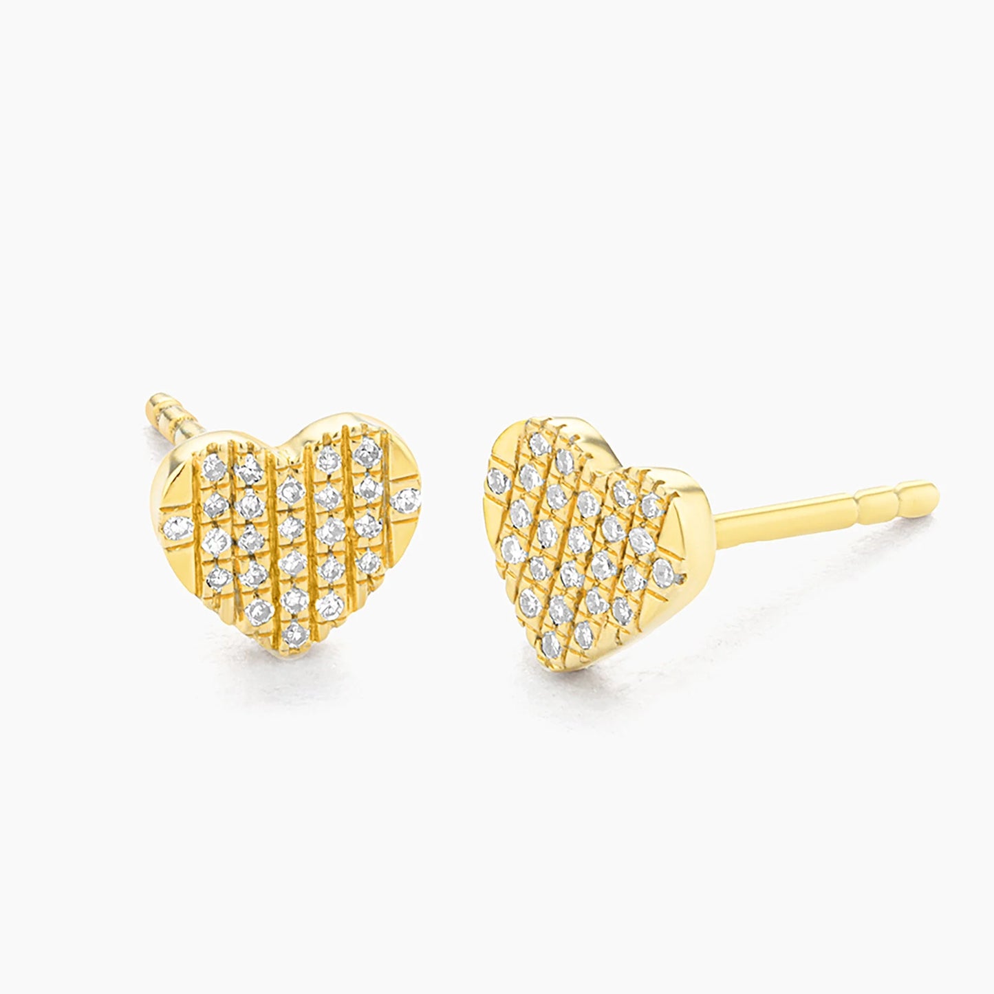 All Heart Flat Stud Earrings