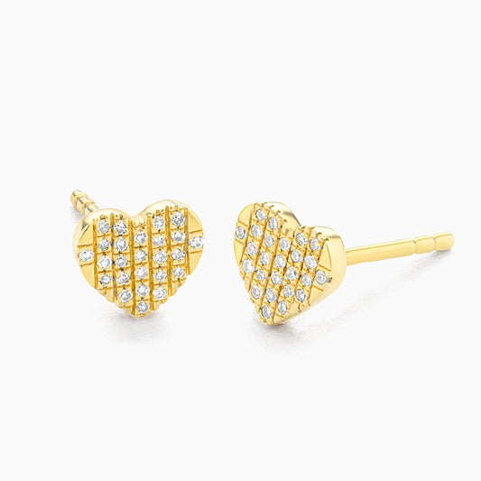 All Heart Flat Stud Earrings