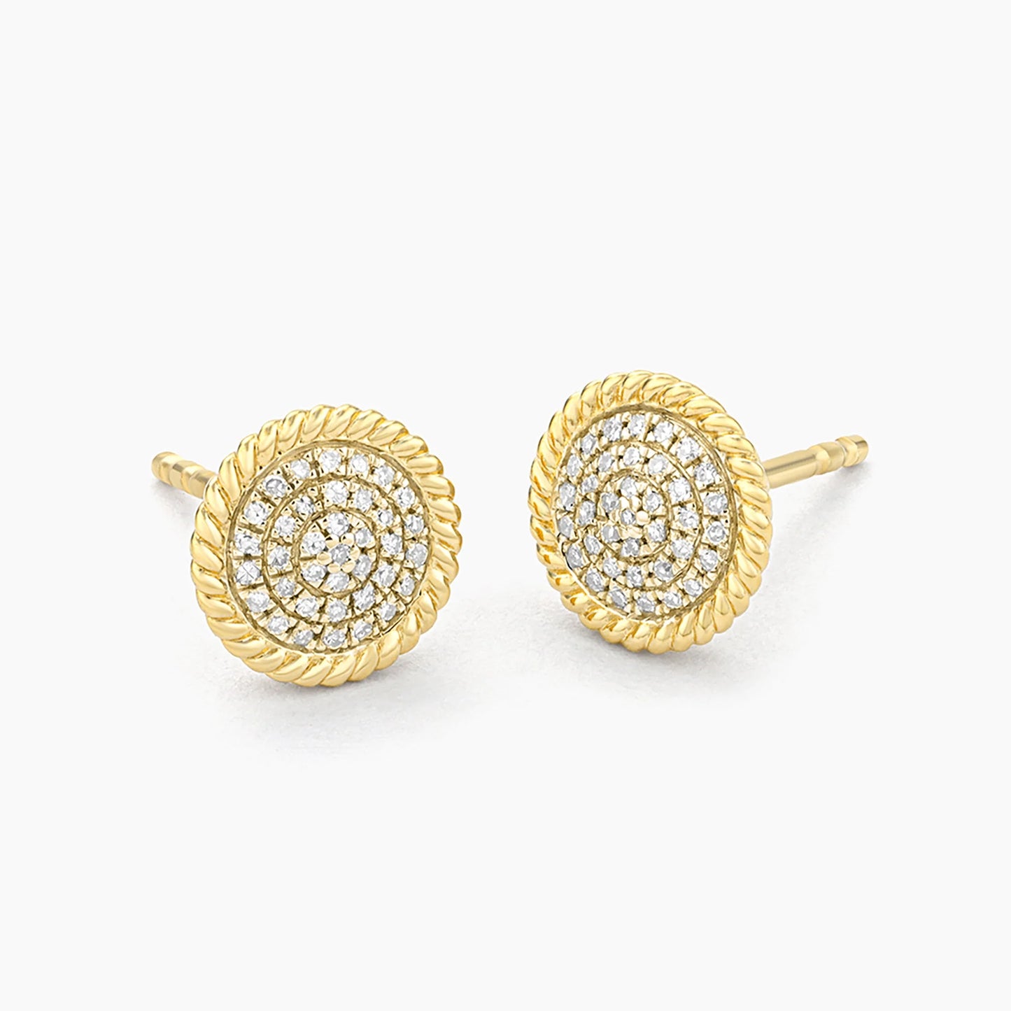 Waterproof Circle Rope Stud Earrings Gold
