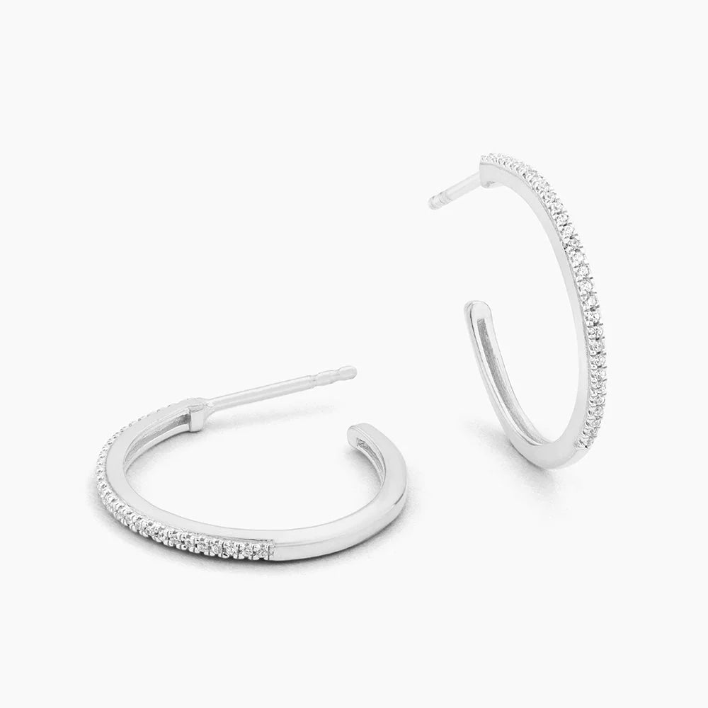 Waterproof A Hoop Thing Small Hoop Earrings Silver
