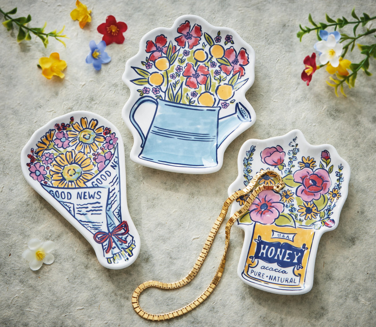 Newspaper Bouquet Trinket Dish