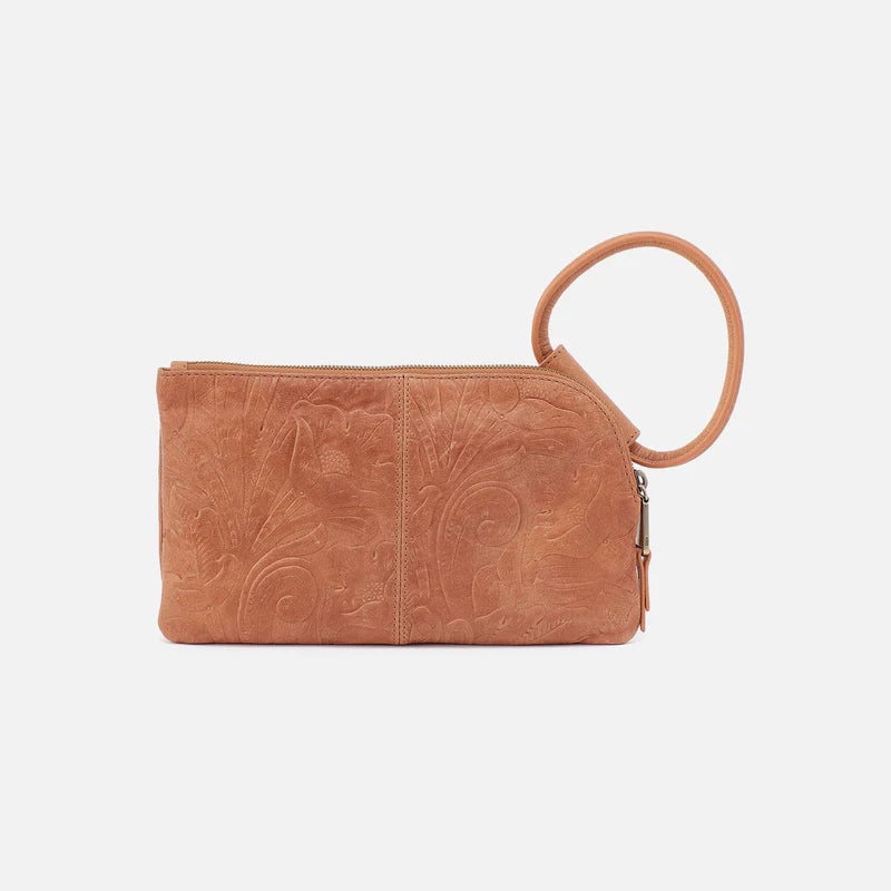 Sable Wristlet - Saddle Tooled Leather