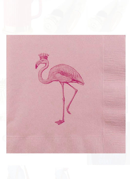 Royal Flamingo Cocktail Napkins - PINK