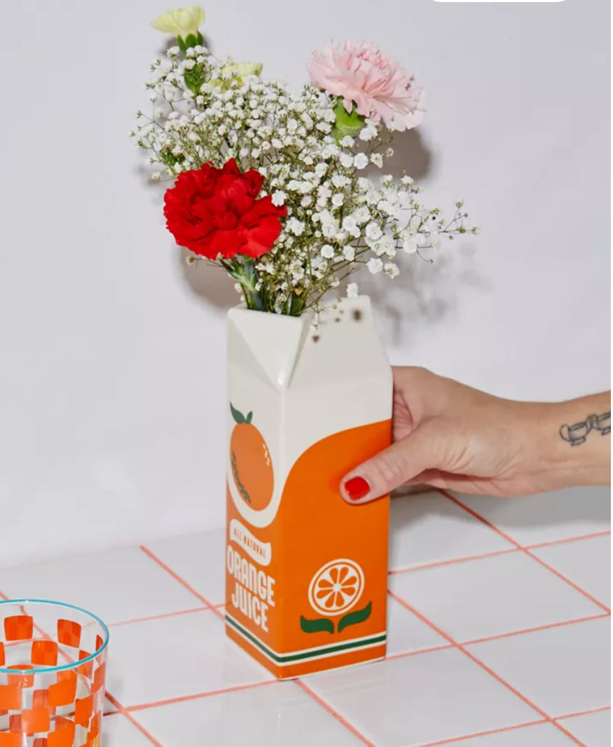 Orange Juice Rise and Shine Vase The Blueberry Patch