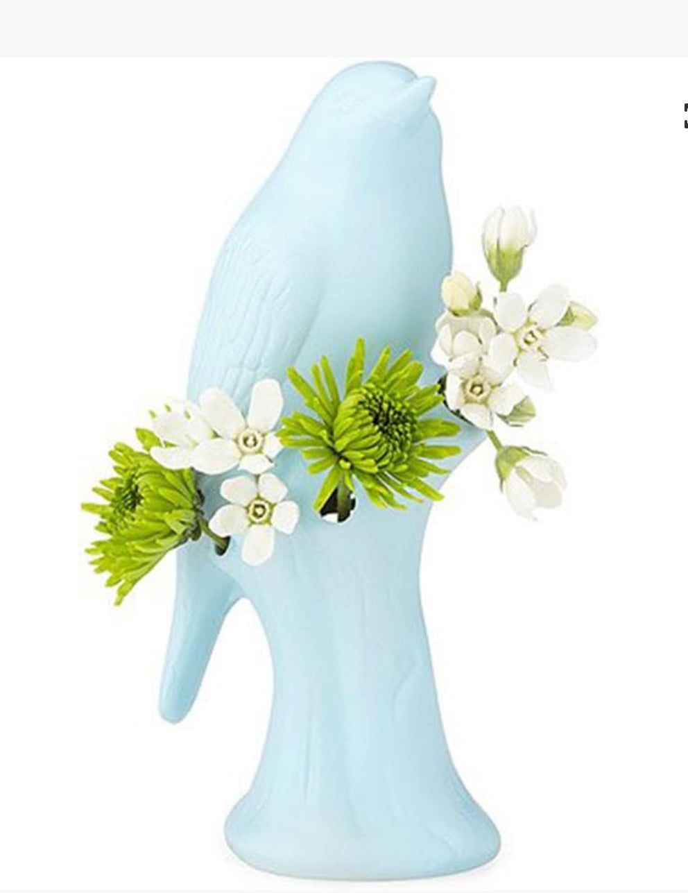 Baby Blue Flower Holder Porcelain Bird