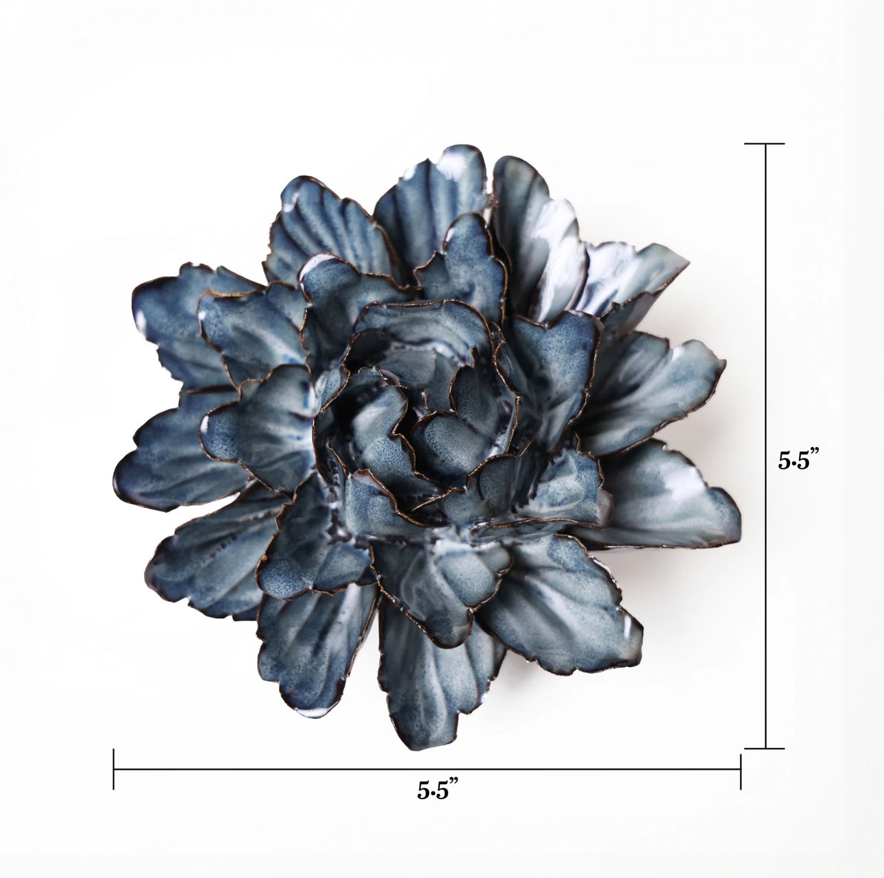 Blue 14 Ceramic Flower