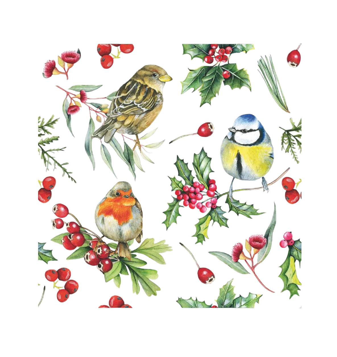 Birds in Winter Lunch Napkins