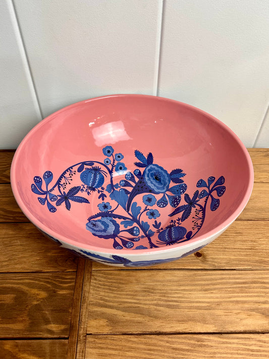 Blue & White Floral Bowl