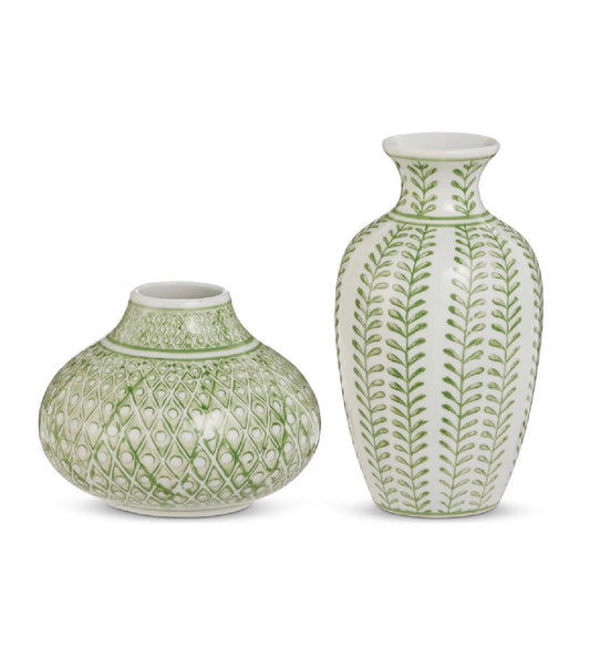 Green Bud Vases