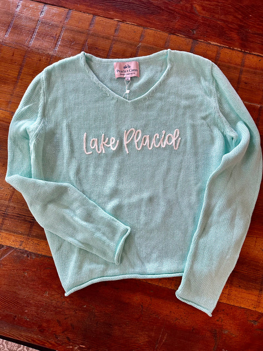 Lake Placid Sweater-Mint/White