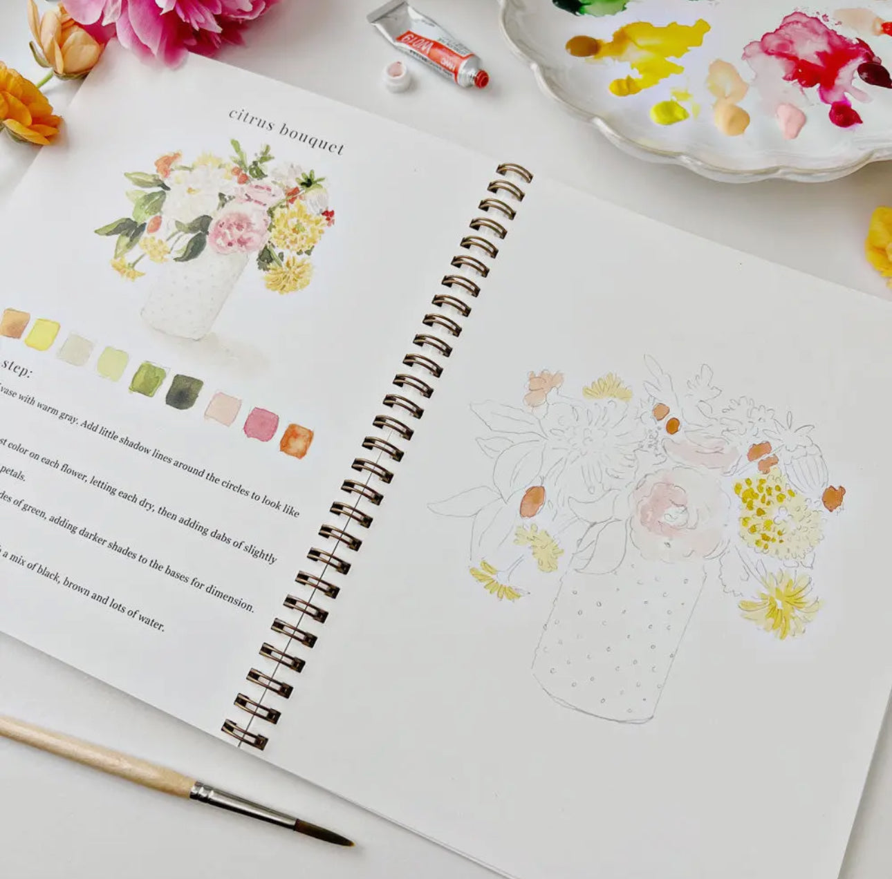 Bouquets Emily Lex Watercolor Workbook