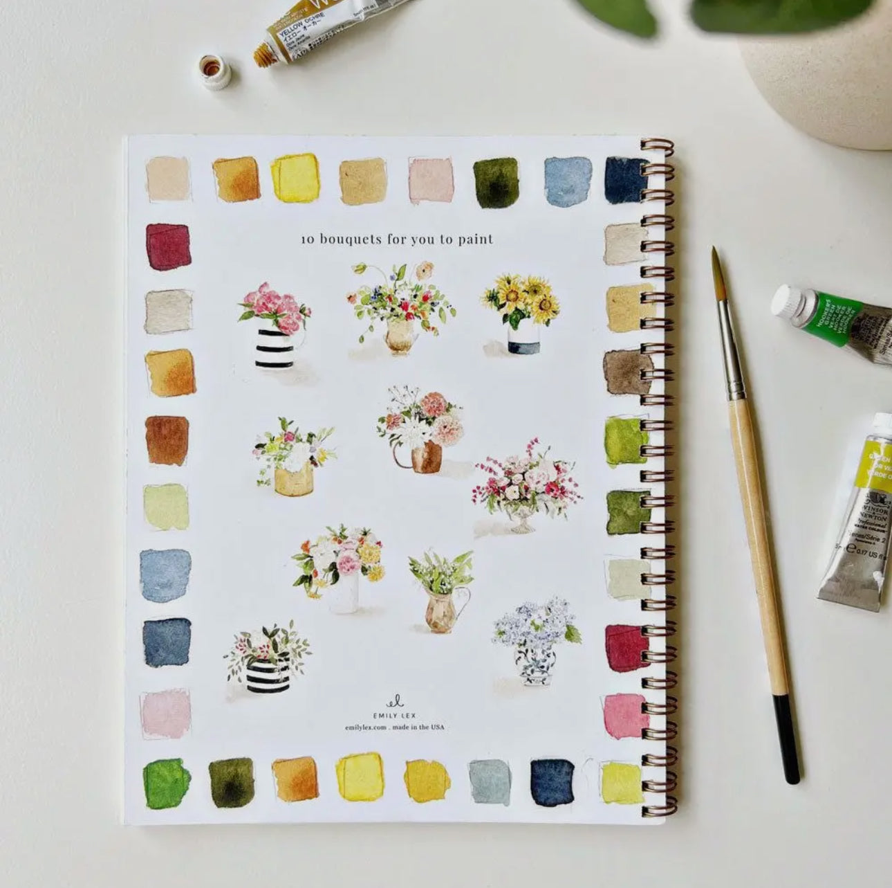 Bouquets Emily Lex Watercolor Workbook