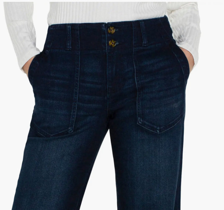 Patch Pocket Wide Leg Trouser Summit Lake