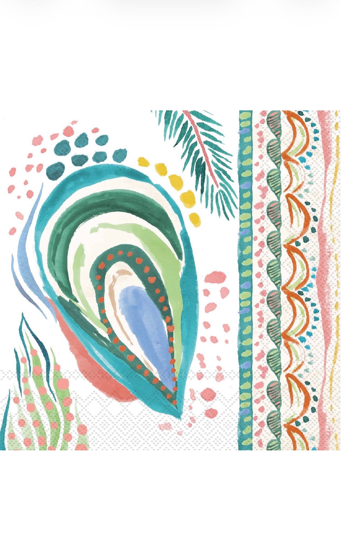 Paper Cocktail Napkins 20 Ct Coastline Oyster