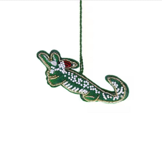 Beaded Alligator Ornament