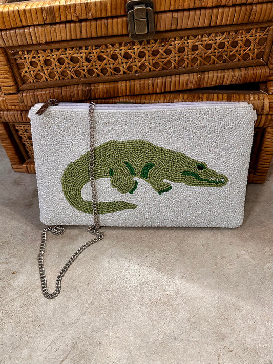 Alligator Beaded Crossbody