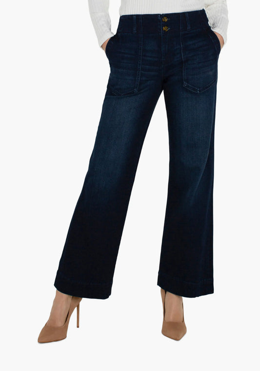 Patch Pocket Wide Leg Trouser Summit Lake