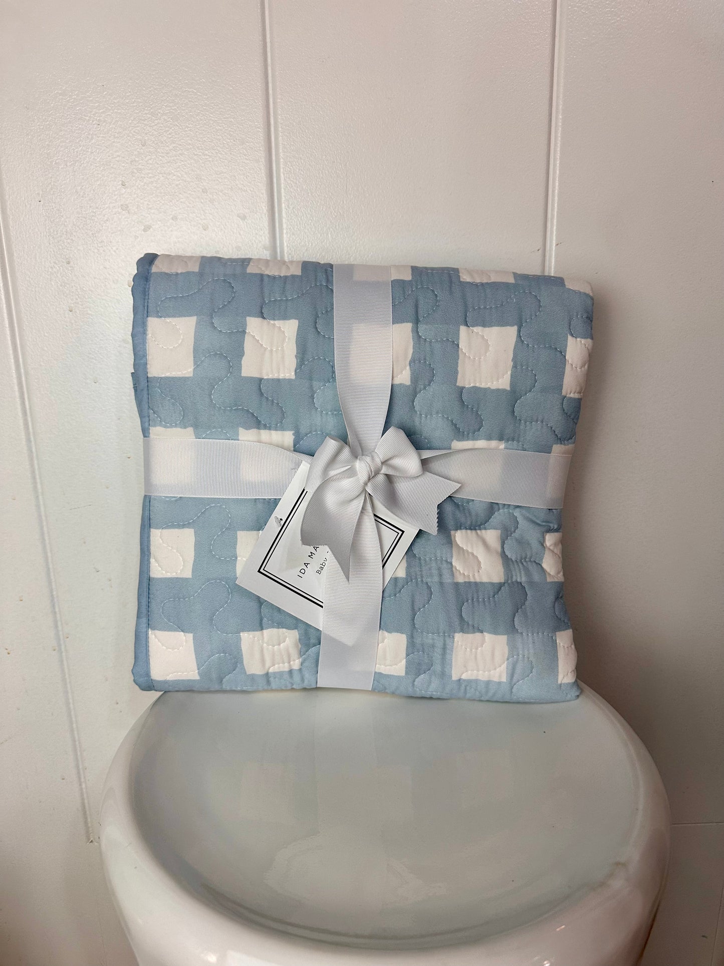 Ellie Plaid Blue Throw/Baby Blanket