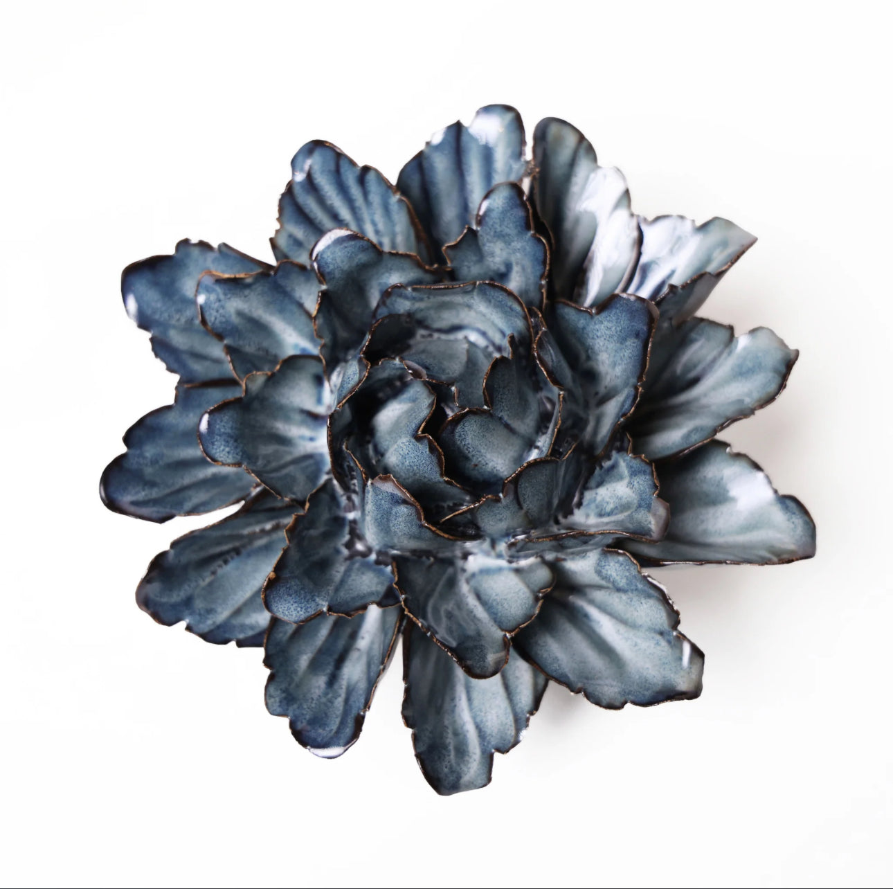 Blue 14 Ceramic Flower