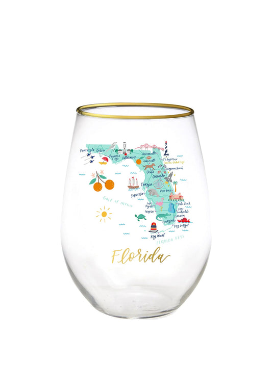 Glass Stemless Wine Florida