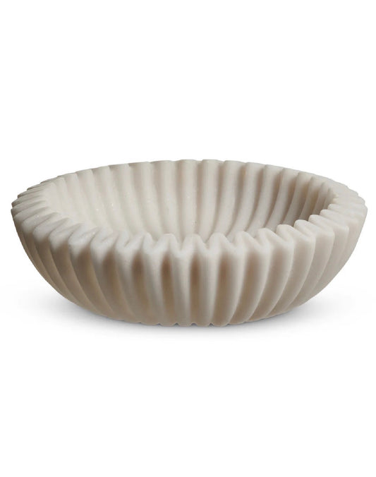 Ruffled Marble Bowl